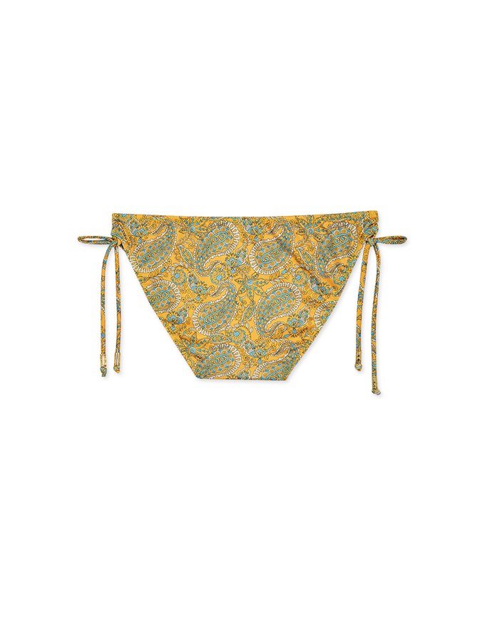 Printed Tie-Side Bikini Bottom