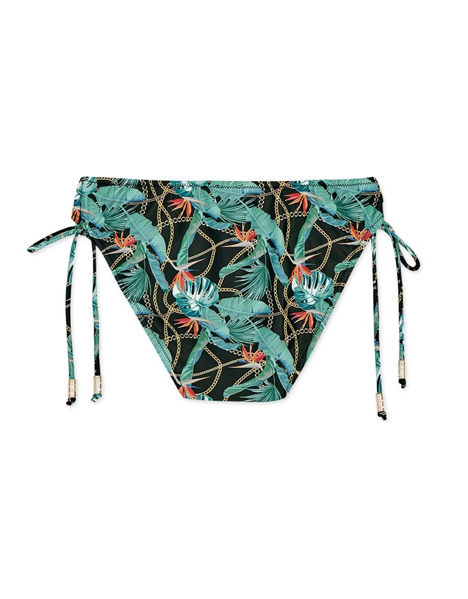 Printed Tie-Side Bikini Bottom