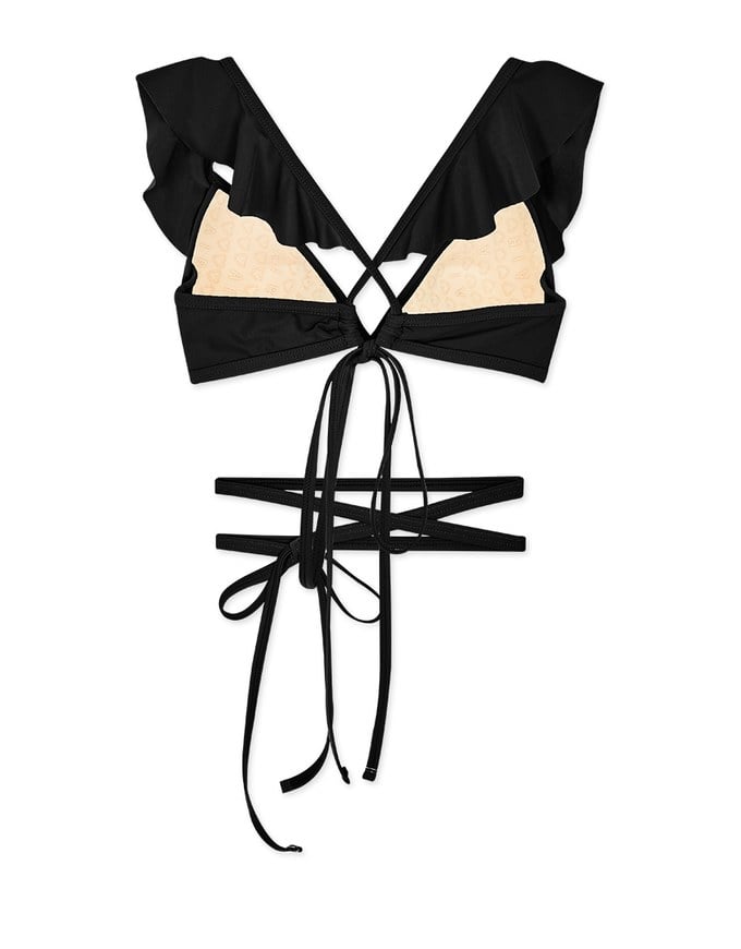 Sweet Ruffle Tie-Waist Bikini Top (Thick Padded)
