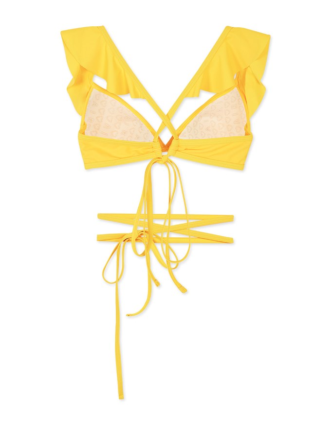 Sweet Ruffle Tie-Waist Bikini Top (Thick Padded)