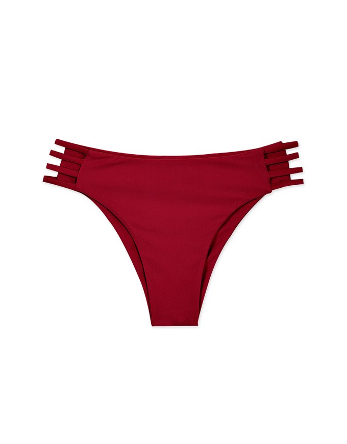 4-Strap High Leg Brazilian Bikini Bottom