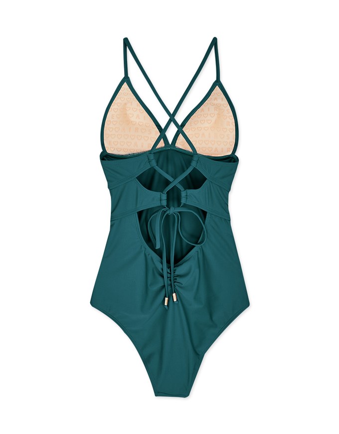 Emerald Cross-Back One Piece