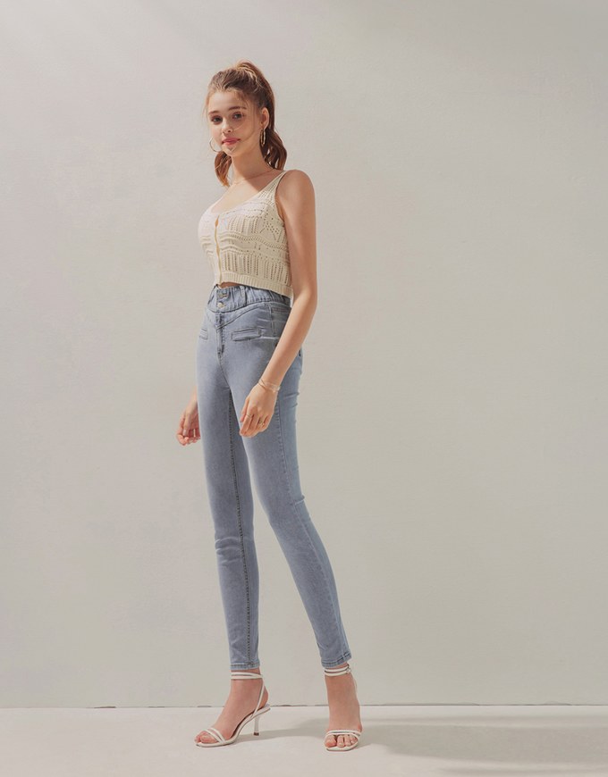 Petite Girl- Breezy Cooling No Filter Denim Pants - AIR SPACE