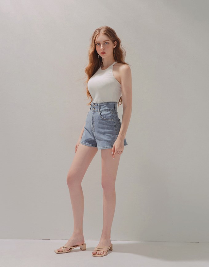 Breezy Cooling No Filter Slimming Denim Shorts - AIR SPACE