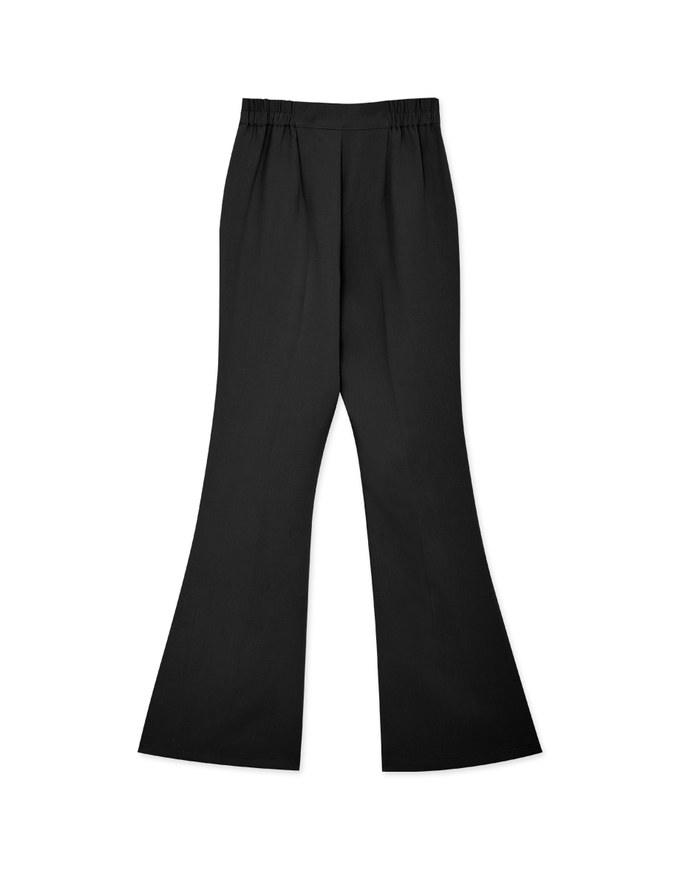 Sleek CEO Slimming Boot-Cut Slit Suit Pants