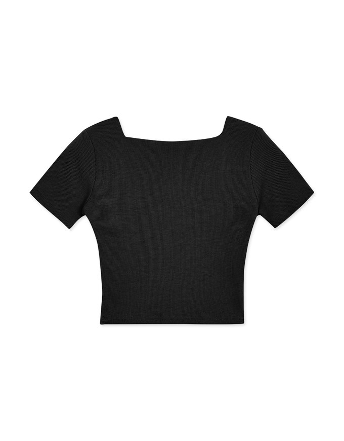 Sweetheart Neckline Minimalist Crop Top