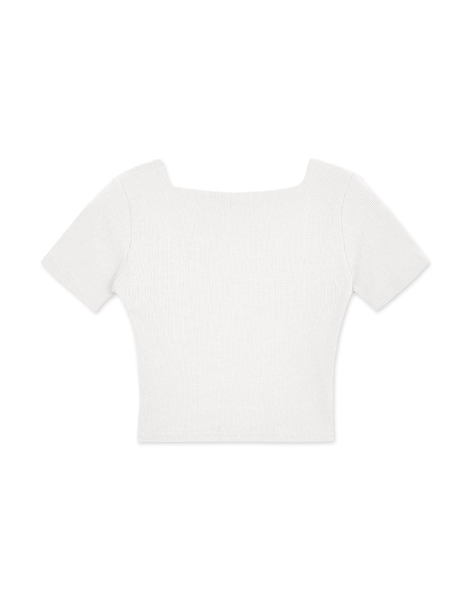 Sweetheart Neckline Minimalist Crop Top