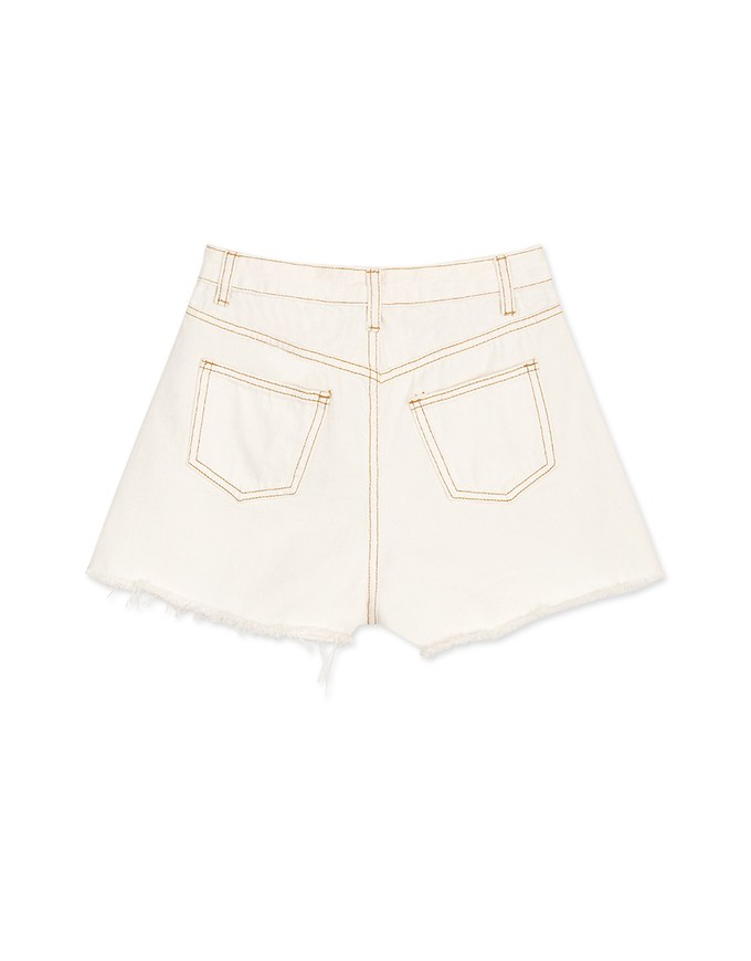 Iconic Seamline Ripped Shorts