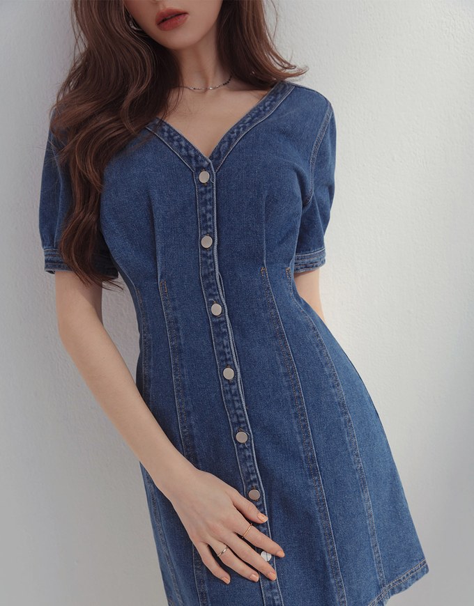 Lovskoo Women's Plus Size Jean Dress Long Sleeves Above Knee Button Down  Denim Shirt Dresses Blue - Walmart.com