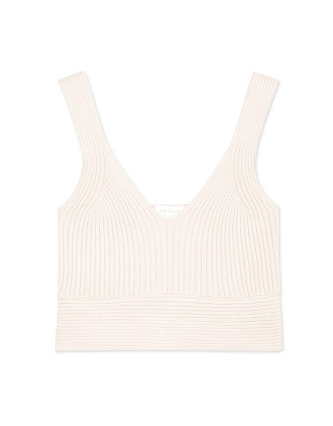 Refined Ribbed Tank Bra Top