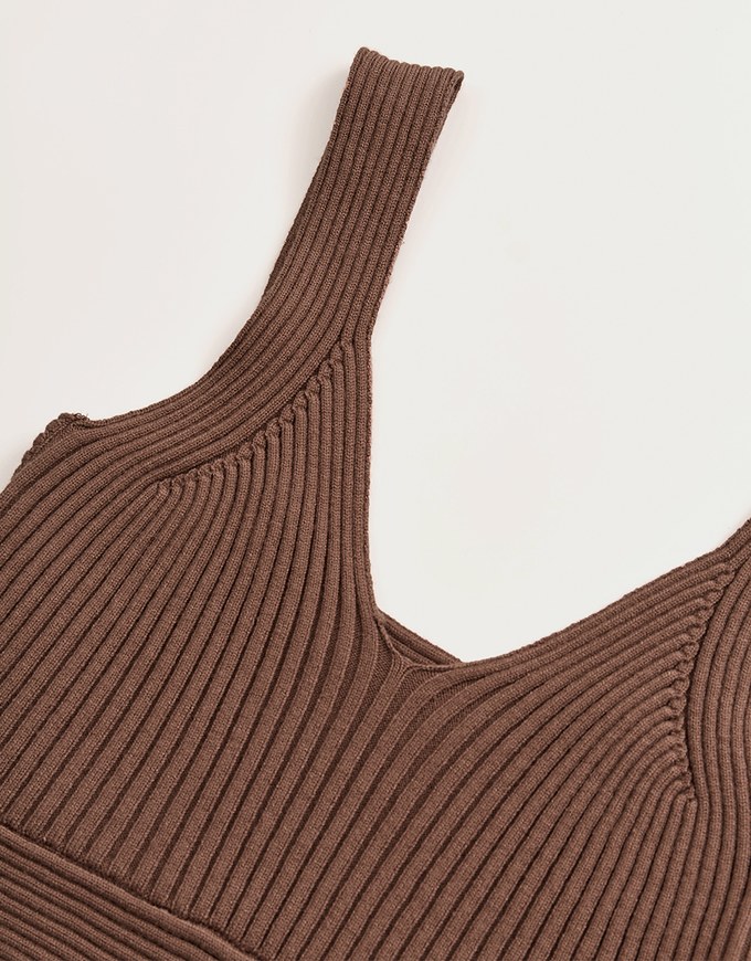 Refined Ribbed Tank Bra Top