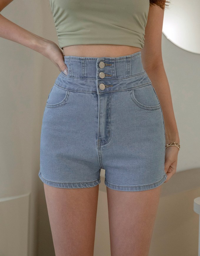 Breezy Cooling No Filter Slimming Denim Shorts - AIR SPACE