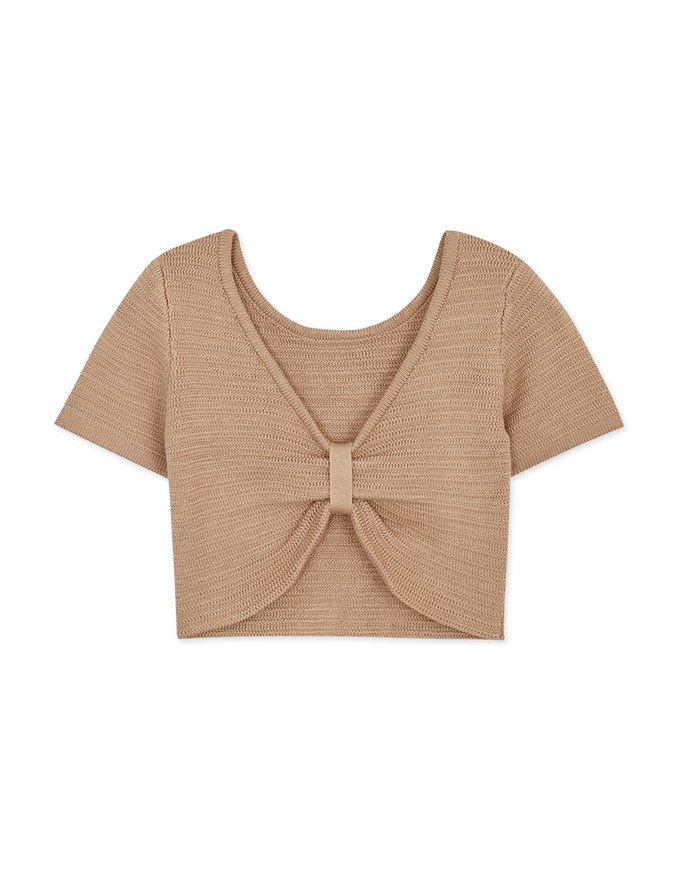 2WAY Scrunch Knitted Crop Top - AIR SPACE