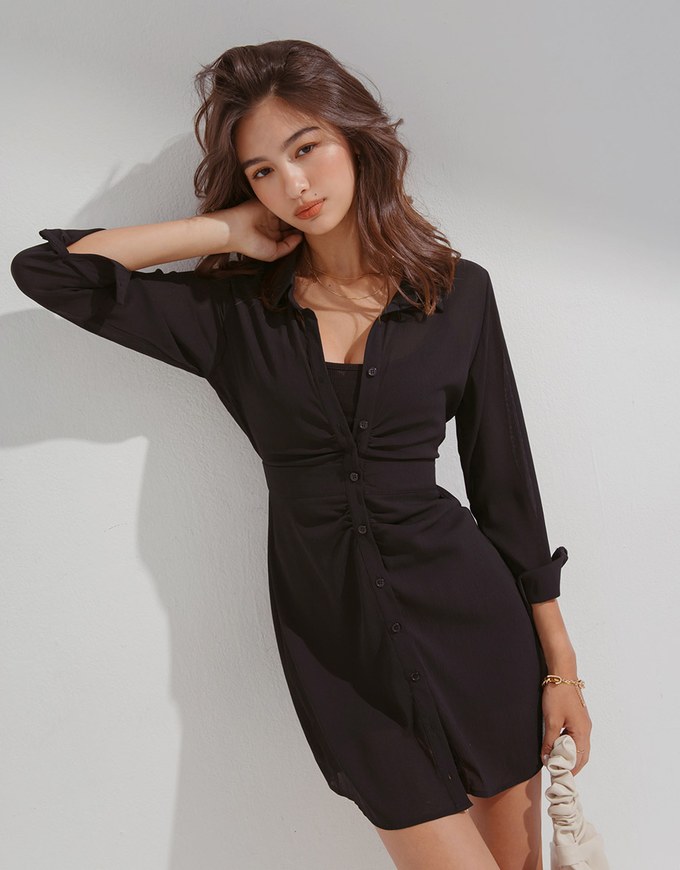 Two-Piece Shirt Mini Dress