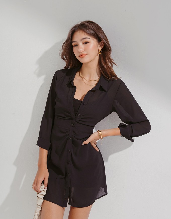 Two-Piece Shirt Mini Dress