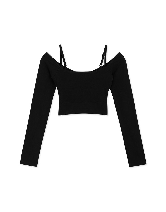 【Warm↑ Up】 Light Velvet V-Neck Short Version Of Fever Bra Top