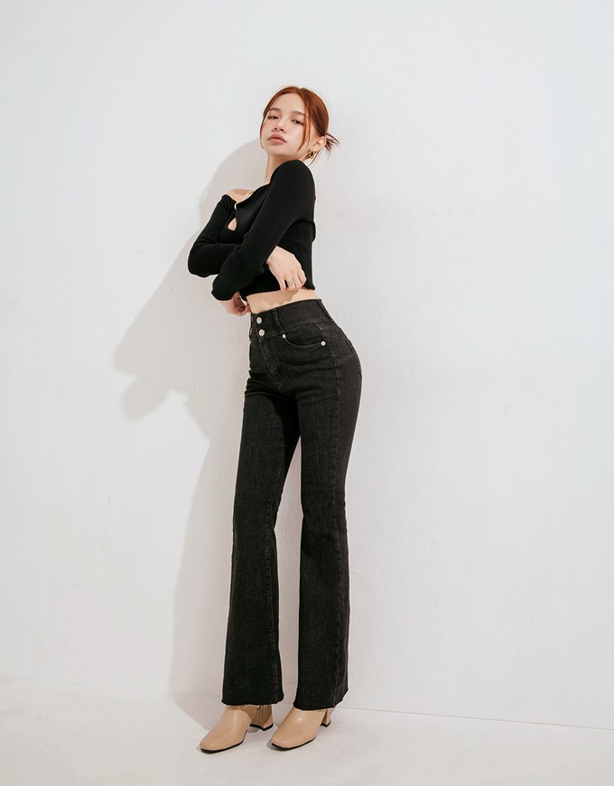 Warm Up No Filter Regular Height, Shape-Up Heating Flared Jeans