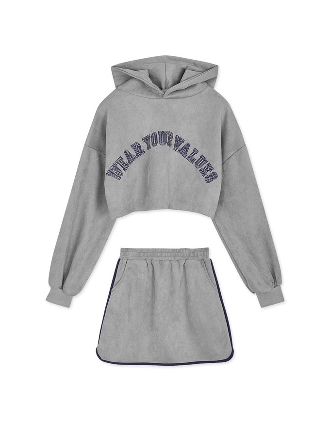 Hooded Loose Skirt Setwear