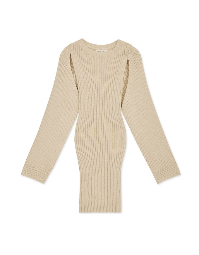 【Porima' Picks】Wide Sleeve Two Piece Bodycon Knit Dress