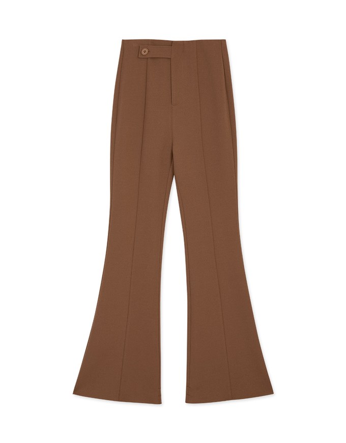 Tailorable Elastic High-Rise Flared Pants