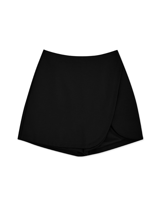 K-Pop Slimming Slit Petal Design Skort