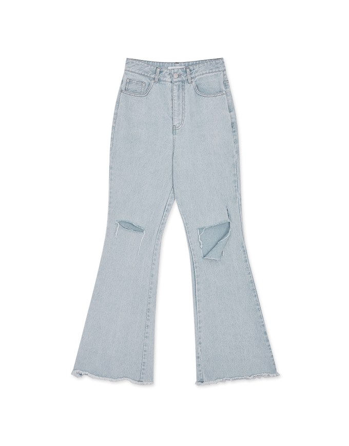 High Waist Ripped Denim Pants