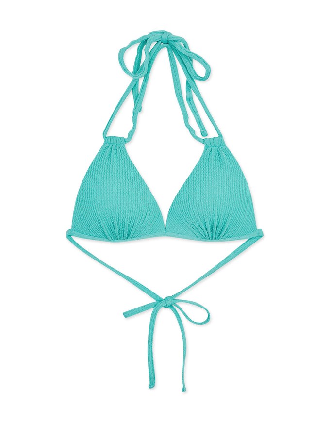 【MIKA Collaboration】 Wrinkled Woven Double Strap Bikini (Thick Cup Type)