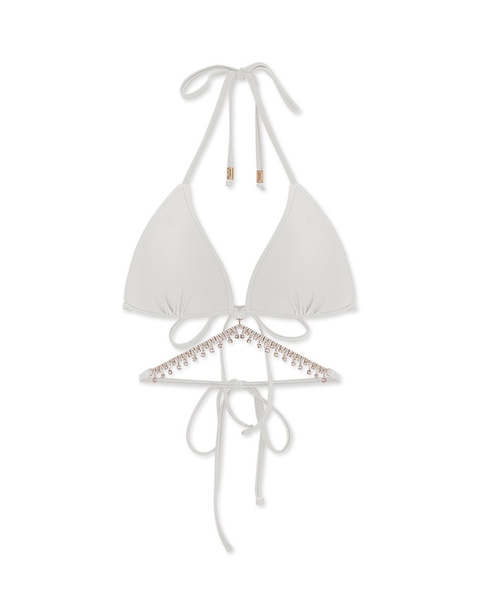 Tiffany Blue Cross Back Triangle Bikini Set