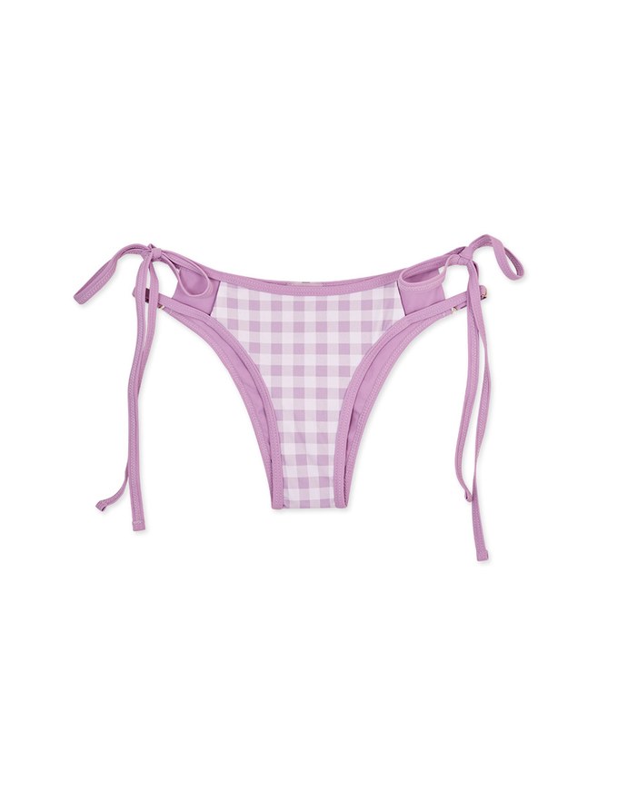 [A Yuan Collection] Contrasting Color Side Straps Bikini Bottom Trunck