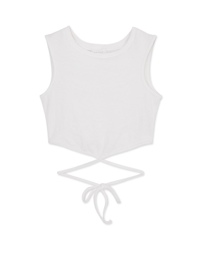 Cutout Tie Tank Top