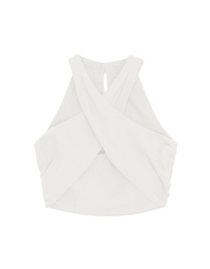 Cross Neck Tank Top (With Padding)