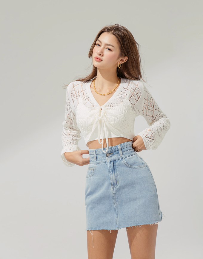 High WaistDenim Skirt