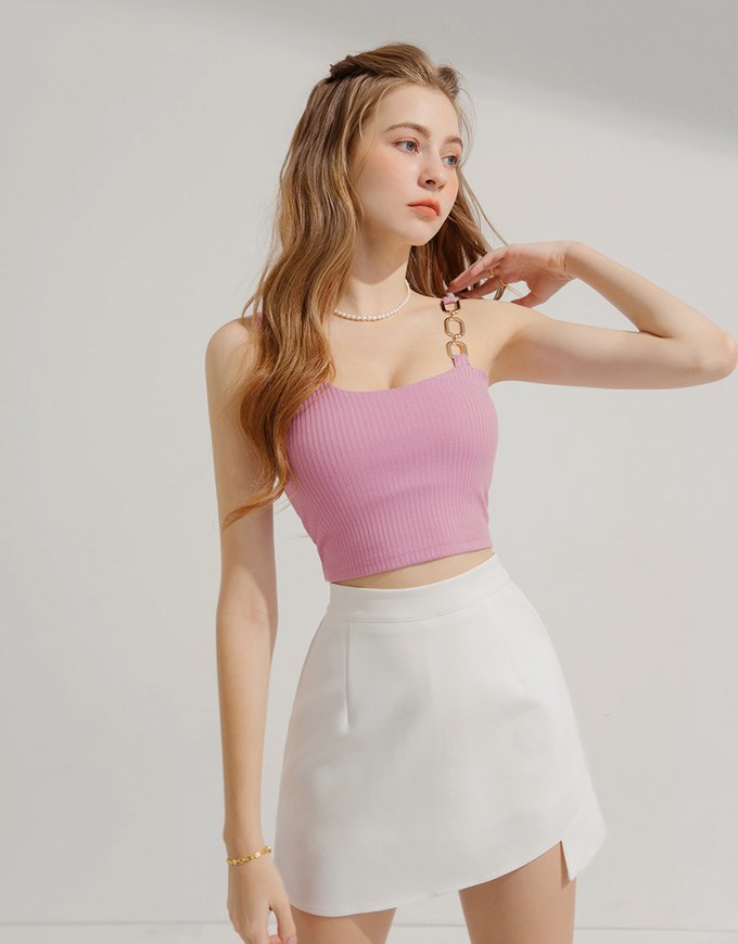 Plain Minimalist Irregular Skirt