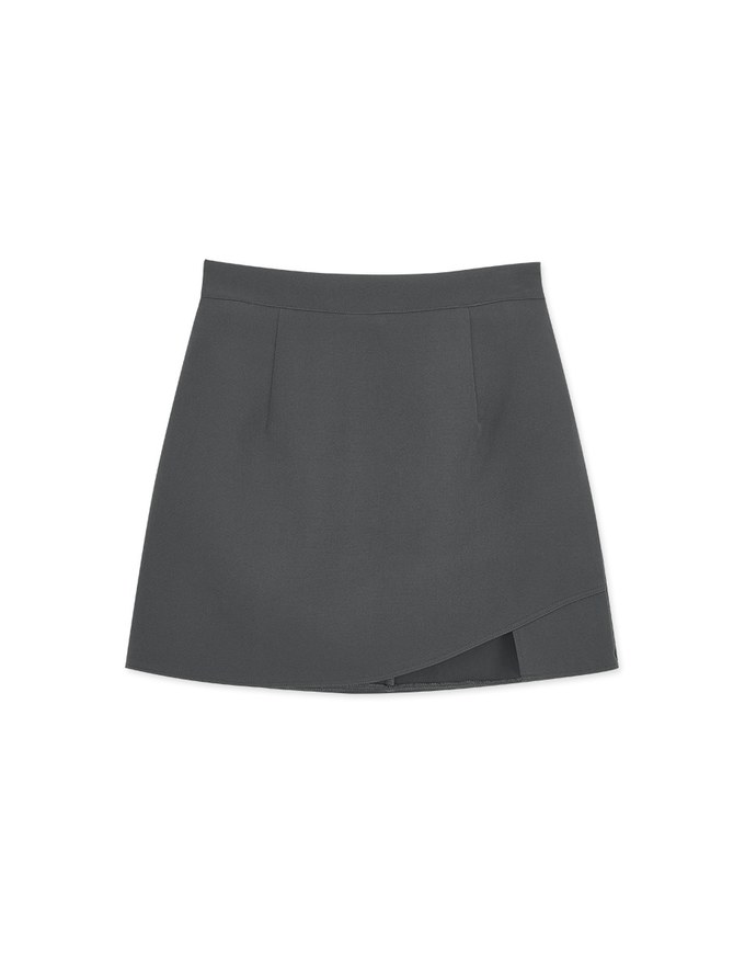 Plain Minimalist Irregular Skirt