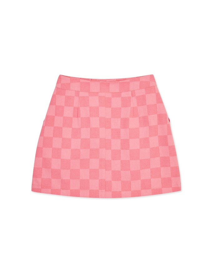 CheckerBoard Denim Skirt