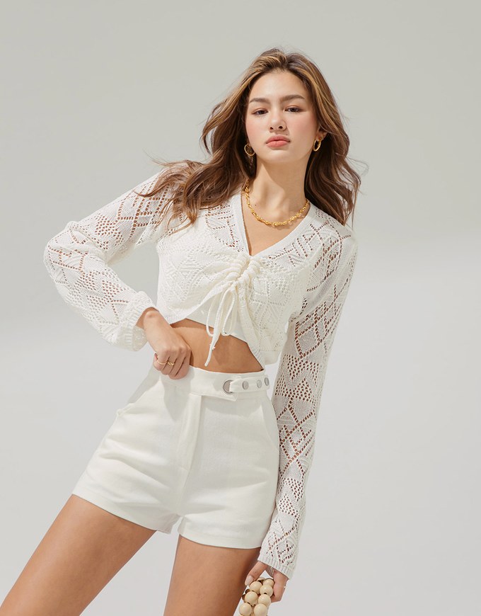 Asymmetric Belted Short