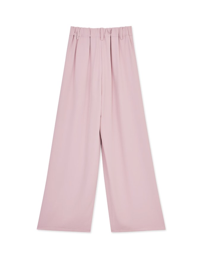 Cool Double-Breasted Pleated Wide Trousers