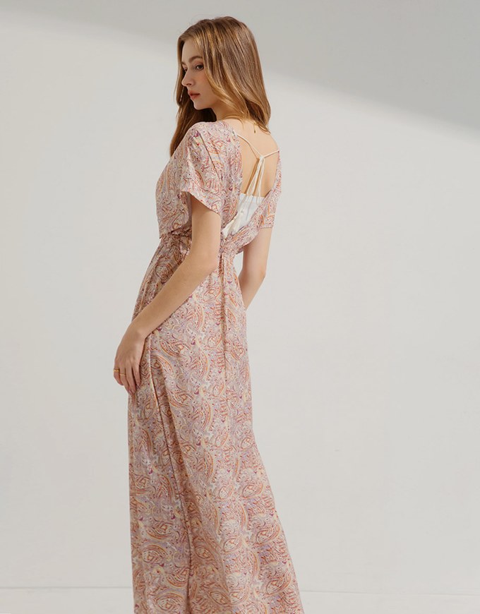 Paisley Slit Long Dress