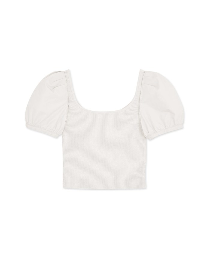 2WAY Detachable Sleeve Knitted Top