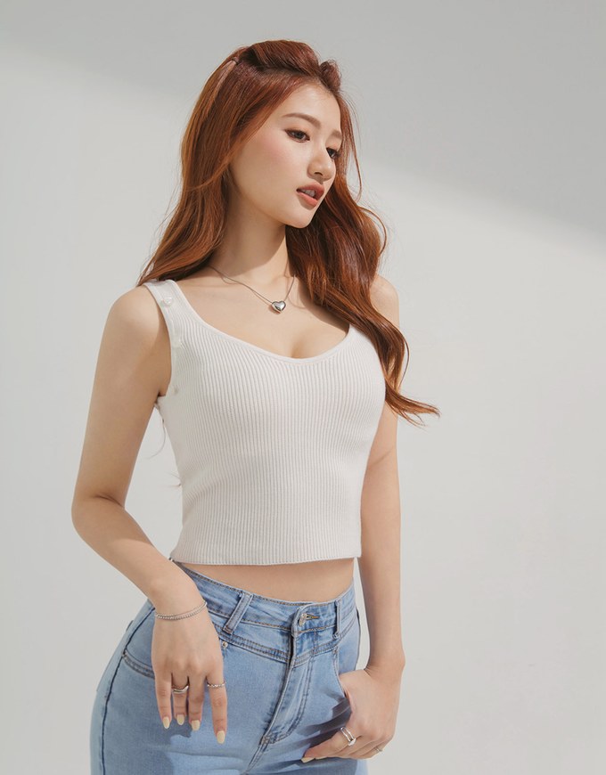 2WAY Detachable Sleeve Knitted Top - AIR SPACE