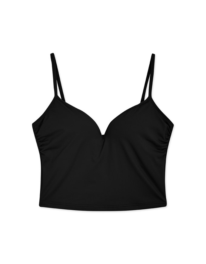 Extreme Neck Hollow Push Up Shirred Bra Top - AIR SPACE