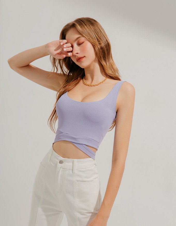 Crossover Crop Tank Top