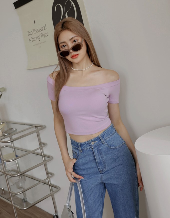 Casual Off Shoulder Top (With Padding)