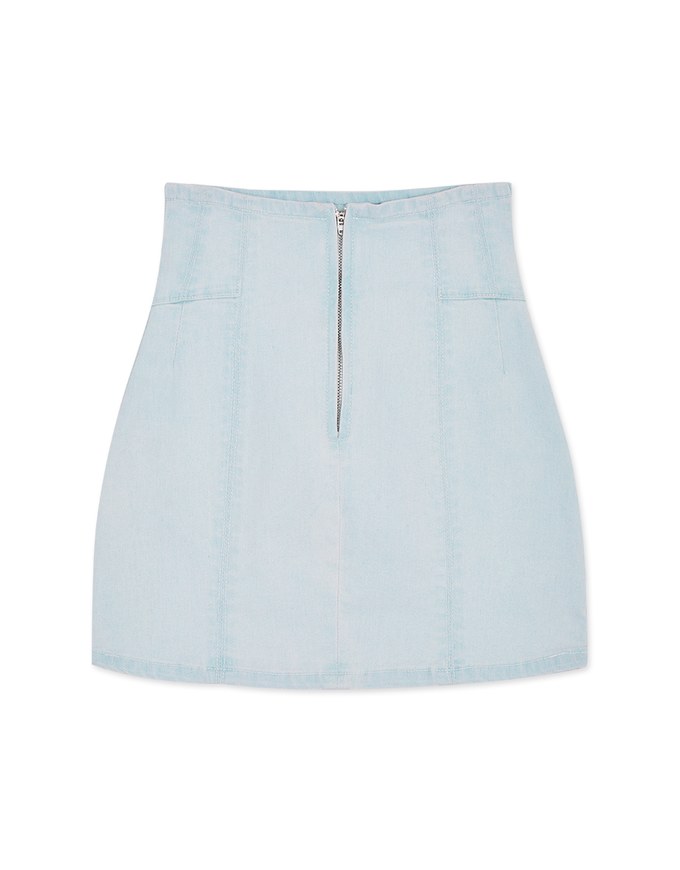 Perfect Waistline Comfort Denim Skirt