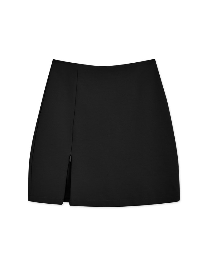 K-Pop Slimming Side Zipper Slit Skirt