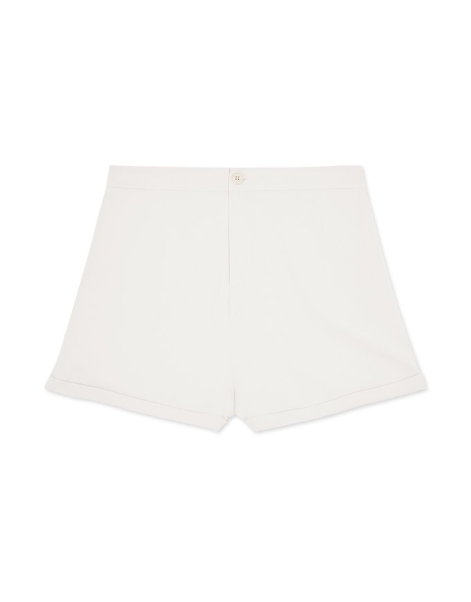 Plain Chiffon Turn Up Shorts