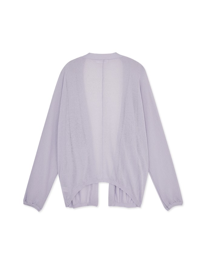 Sheer Knit Long Sleeve Cardigan