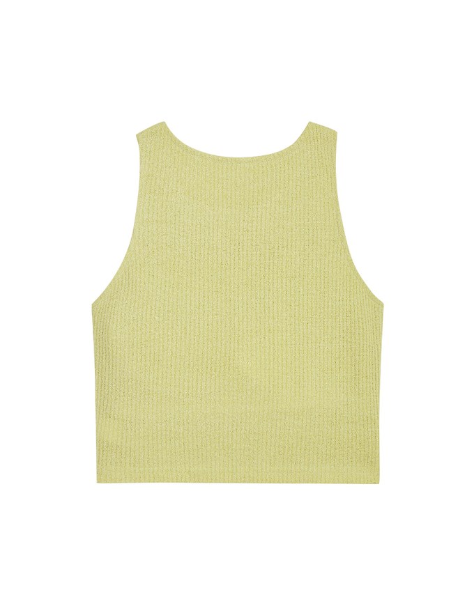 Ribbed Crop Tank Top (With Padding)