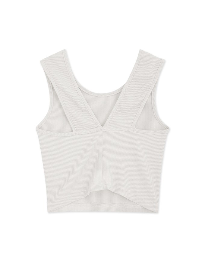 Back V Strap Ribbed Tank Top