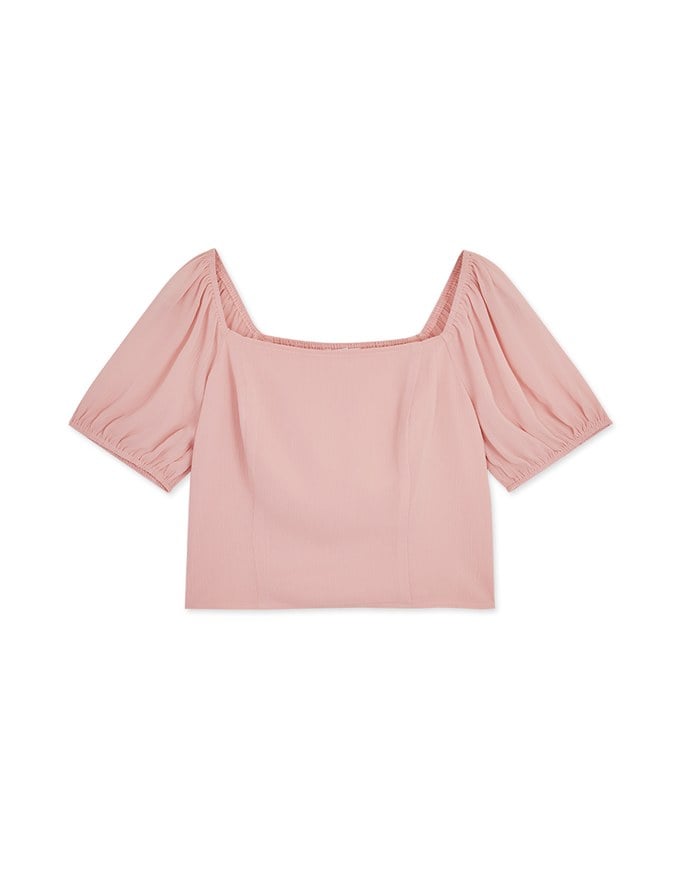 Chiffon Puffed Sleeve Top